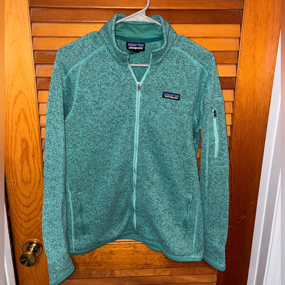 Patagonia Women’s Better Sweater Fleece Full Zip Jacket, teal- size medium